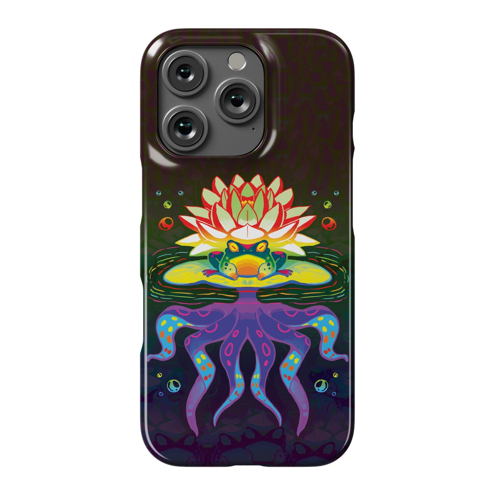 Psychedelic Lily Frog Phone Case